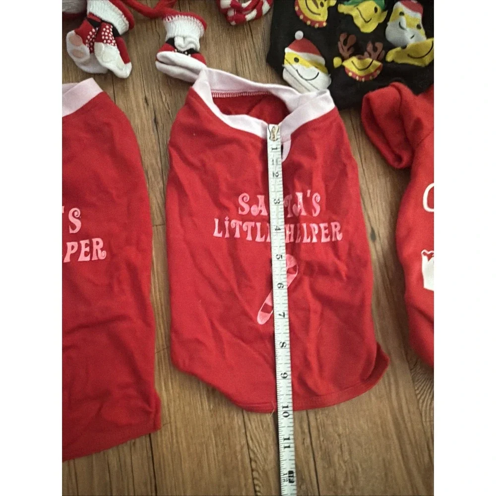 dog clothing lot size medium Christmas Themed Sweaters, Shirts, Hats, Socks